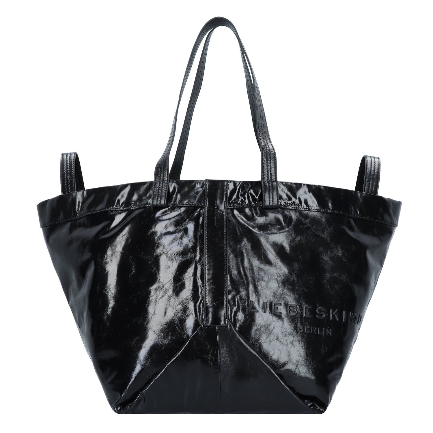 Liebeskind Elvira Shopper Tas Leer 28 cm black Bagage24