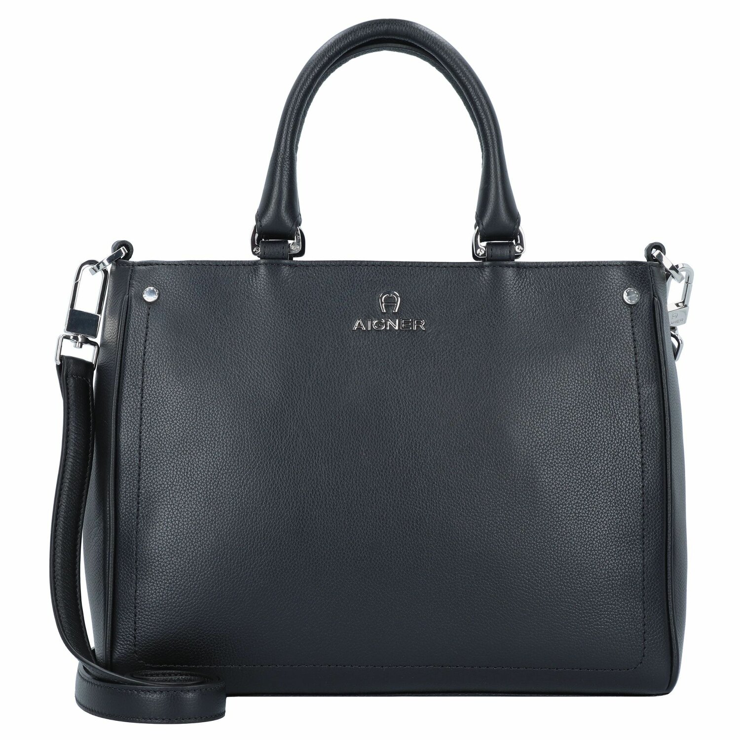 AIGNER Ava handtas leer 31 cm black Bagage24.nl