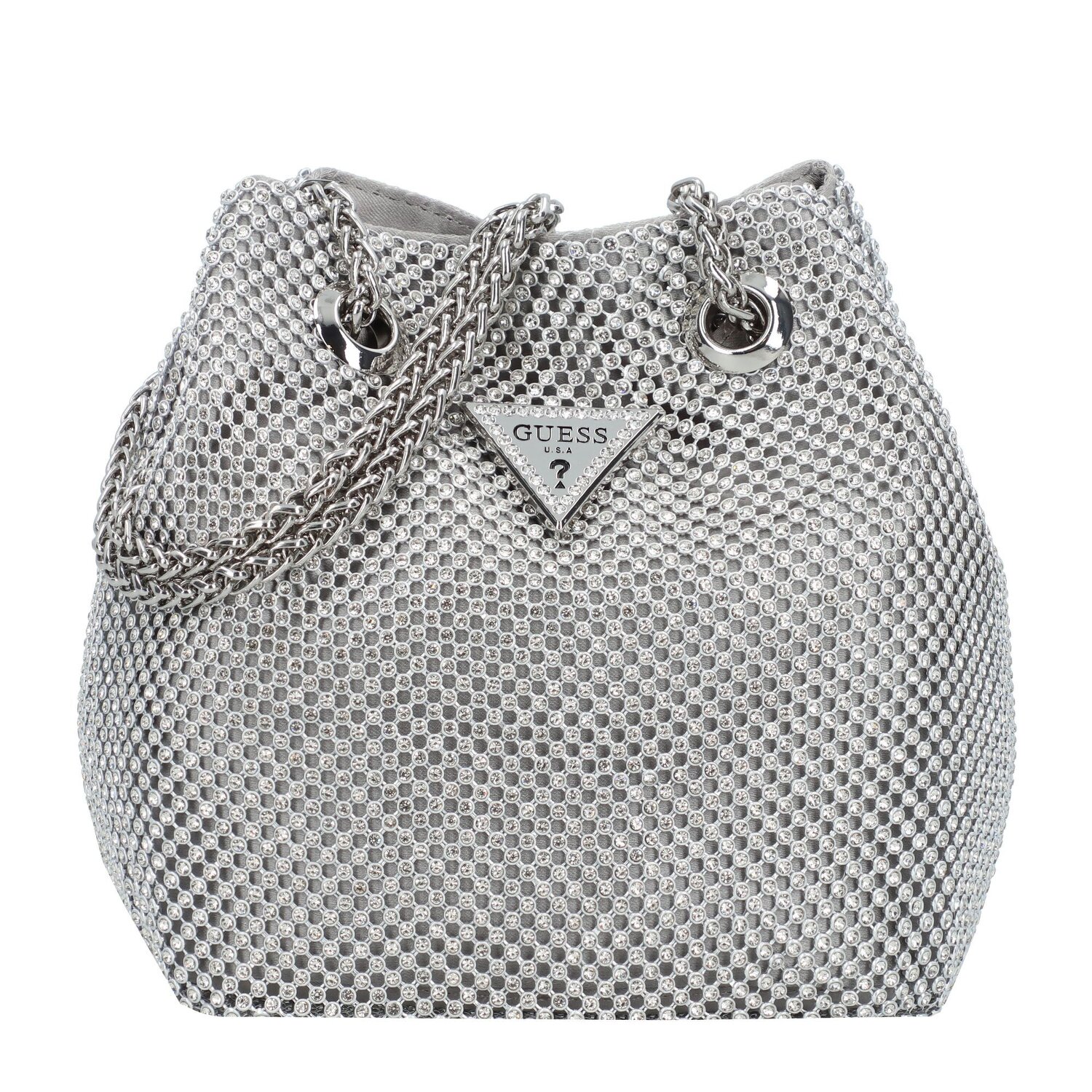 Guess Lua Mini tas Schoudertas 20 cm silver Bagage24.nl