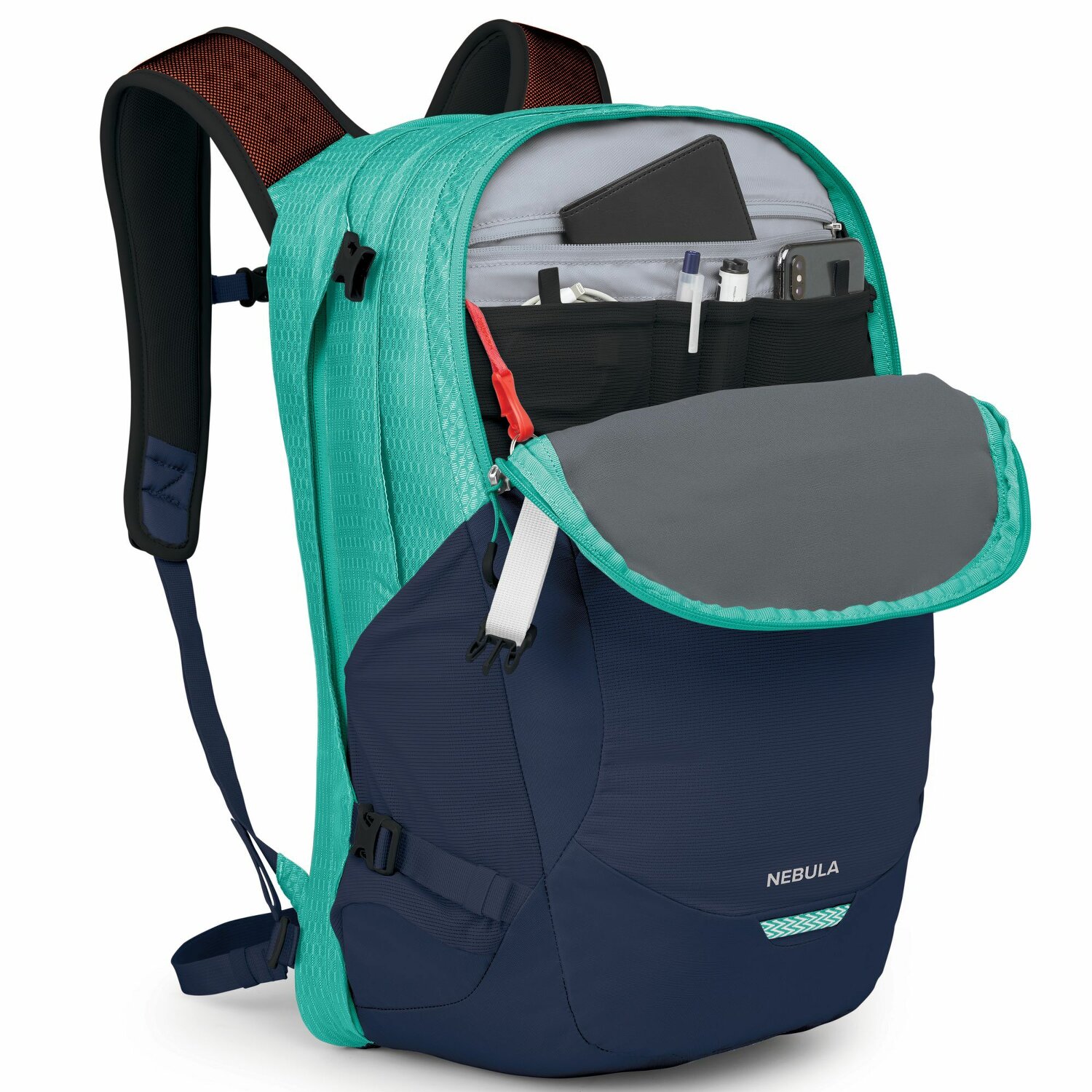 Osprey Nebula Rugzak 49 cm laptopvak reveriegreen cetaceanblue